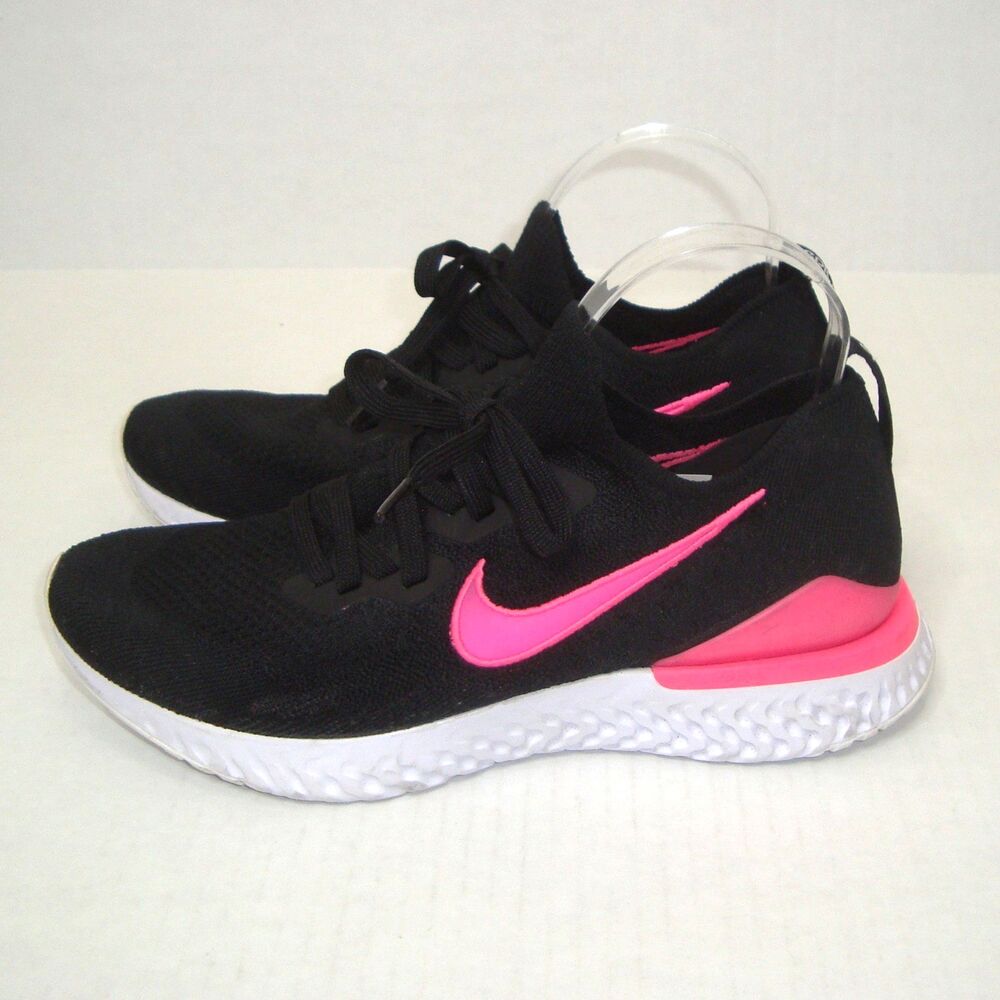 NIKE Epic React Flyknit 2 Black Pink Blast White Men's Size 9 [BQ8928-013]